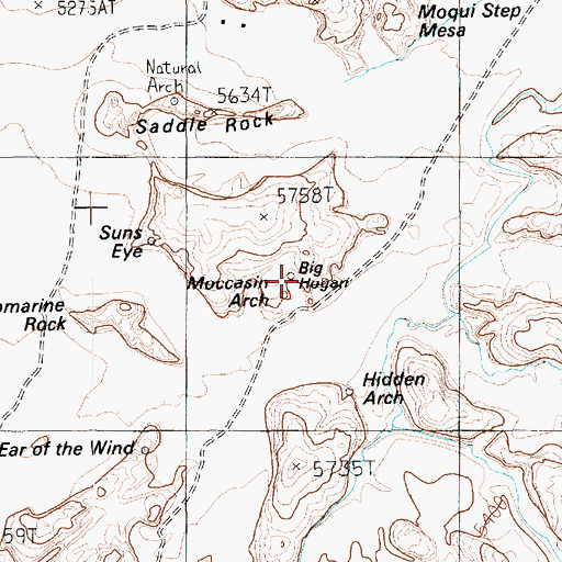 Topographic Map of Big Hogan, AZ