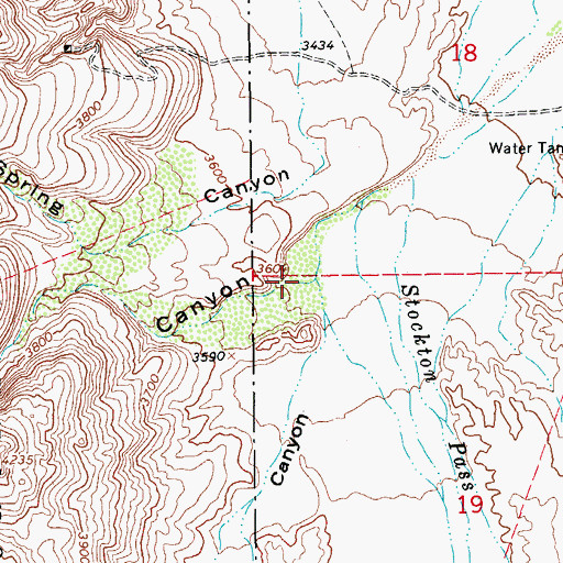 Topographic Map of Veach Canyon, AZ