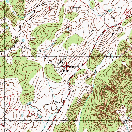 Topographic Map of Nelson School (historical), TN