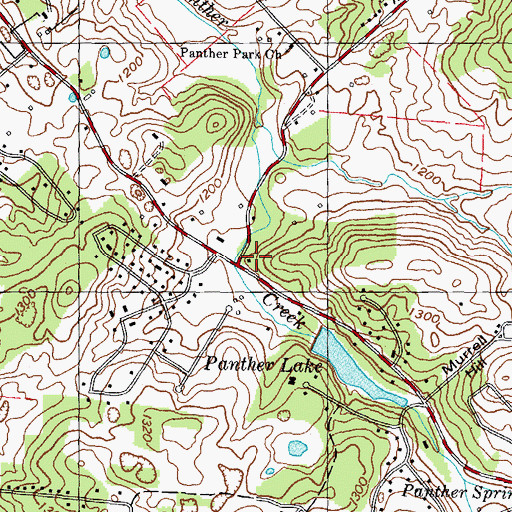 Topographic Map of Panther Creek Quarry, TN