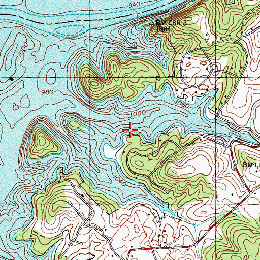 Topographic Map of Pearce Branch Quarry, TN