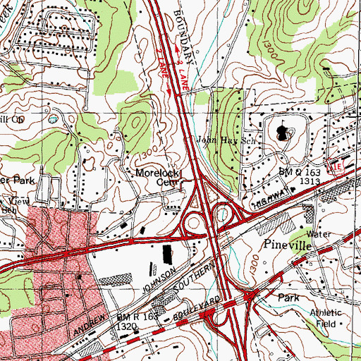 Topographic Map of Reed Chapel (historical), TN