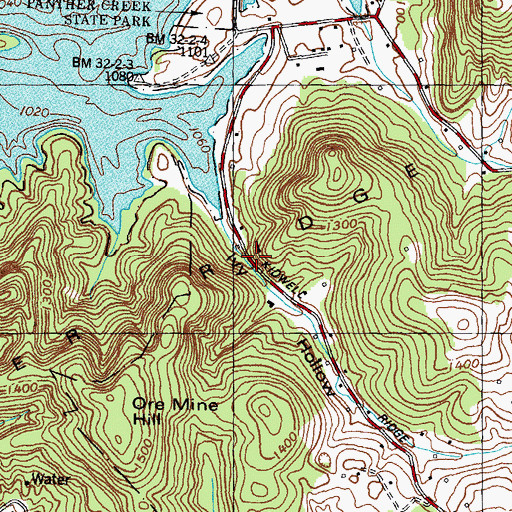 Topographic Map of River Ridge Quarry, TN