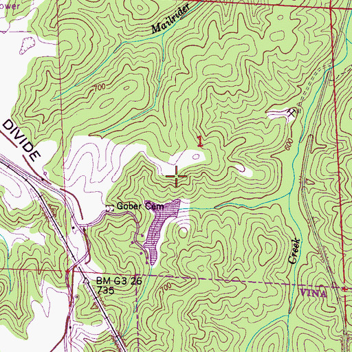 Topographic Map of McMurray Lake, AL