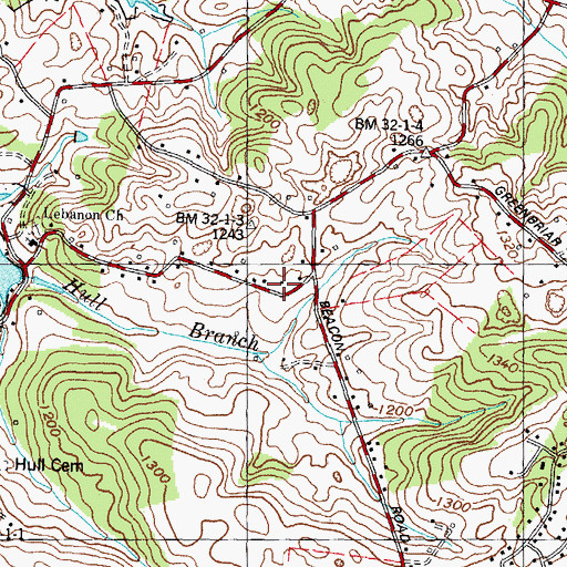 Topographic Map of Wilson Cager School (historical), TN