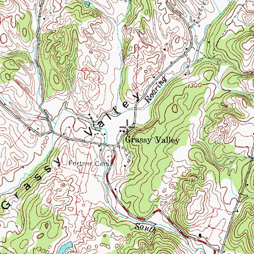 Topographic Map of Grassy Valley School (historical), TN