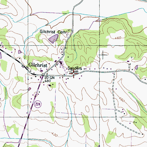 Topographic Map of Gilchrist School (historical), TN