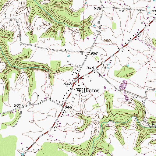 Topographic Map of Williams School (historical), TN