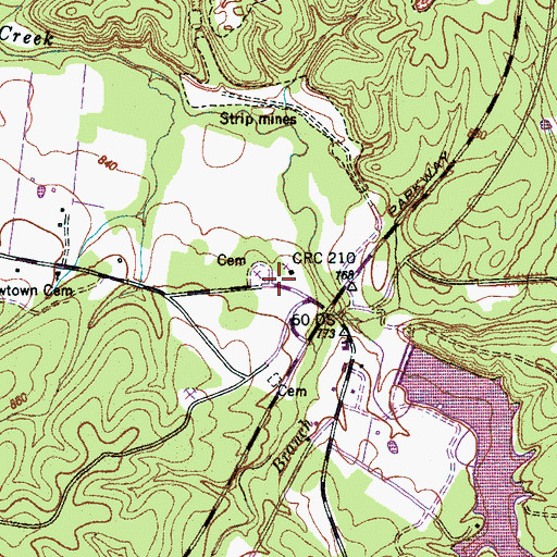 Topographic Map of Napier School (historical), TN