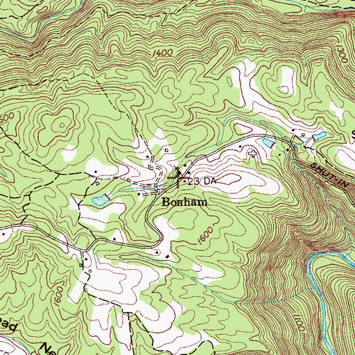 Topographic Map of Bonham School (historical), TN