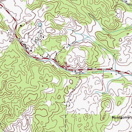 Topographic Map of Clear Creek School (historical), TN