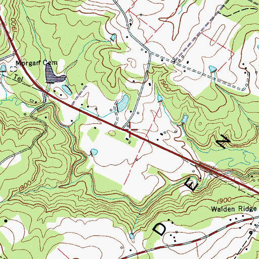 Topographic Map of Kiuka School (historical), TN