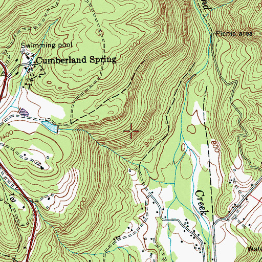 Topographic Map of Nelson Mine, TN