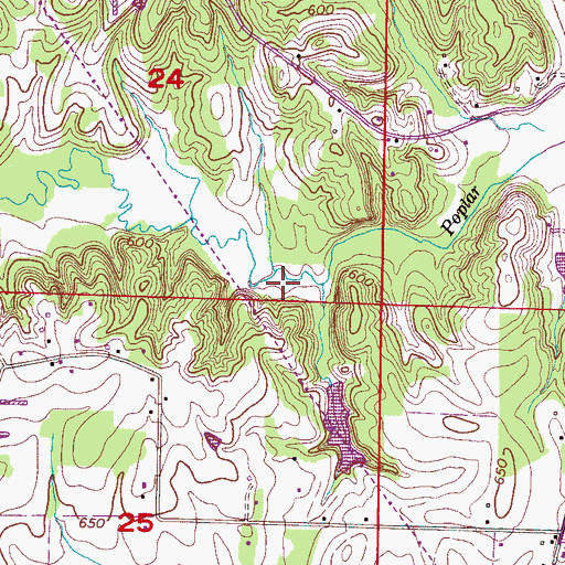 Topographic Map of Vandiver Brothers Lake Dam, AL