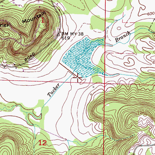 Topographic Map of Knoff Lake, AL