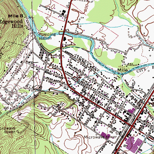 Topographic Map of Spring City Presbyterian Church, TN