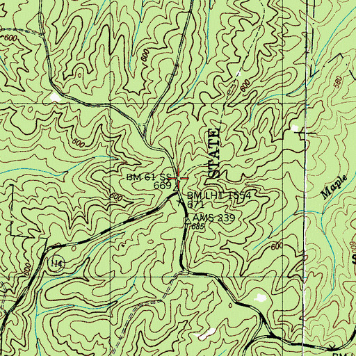Topographic Map of Belgrade School (historical), TN