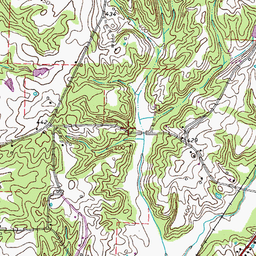 Topographic Map of Bowden School (historical), TN