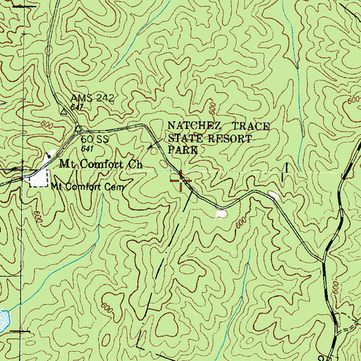 Topographic Map of Bradford School (historical), TN