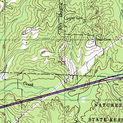 Topographic Map of Holly Springs Church (historical), TN