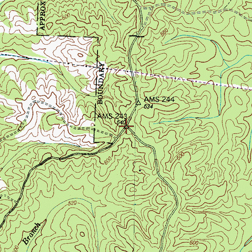 Topographic Map of Jones Store (historical), TN