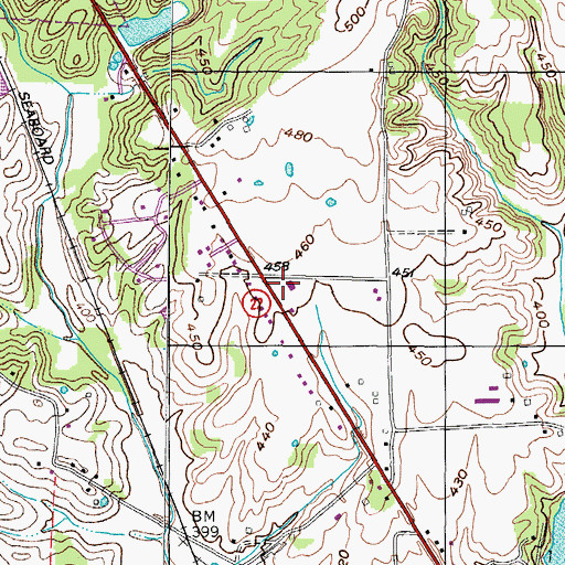 Topographic Map of New Hope Baptist Church, TN