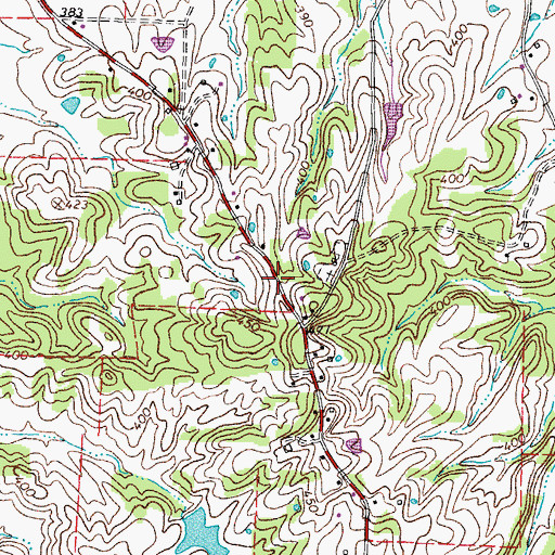 Topographic Map of Oak Grove School (historical), TN