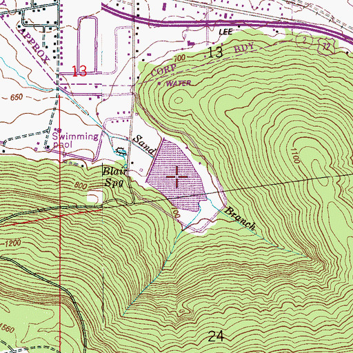 Topographic Map of Smith, Walker and Johnson Lake, AL