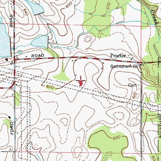 Topographic Map of Lawson Lake Number 2, AL