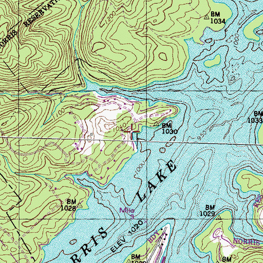 Topographic Map of Fountain City Sportsmens Club, TN