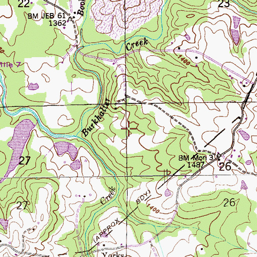 Topographic Map of Robert Shrader Dam, AL