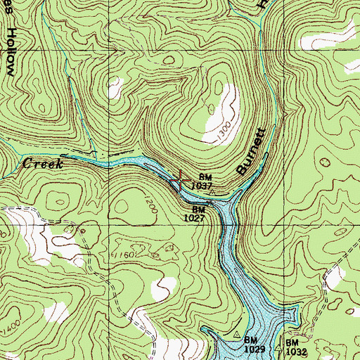 Topographic Map of Miller Quarry, TN