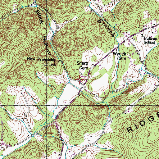 Topographic Map of Prospect School (historical), TN