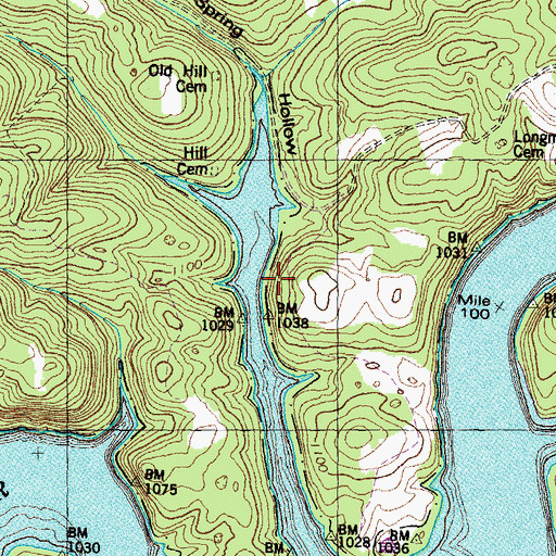 Topographic Map of Newton Hill Quarry, TN