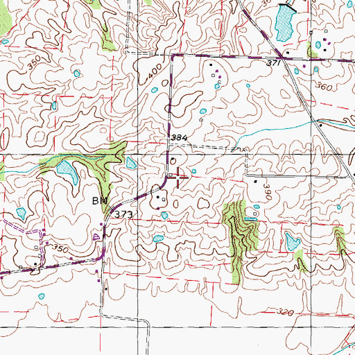 Topographic Map of Arnold Cemetery, TN
