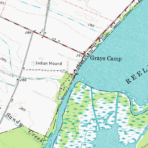Topographic Map of Bryants Camp, TN