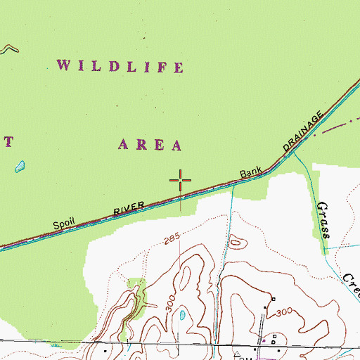 Topographic Map of Gooch Wildlife Management Area, TN