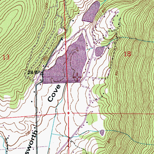 Topographic Map of Mountain Lake Resort Dam, AL