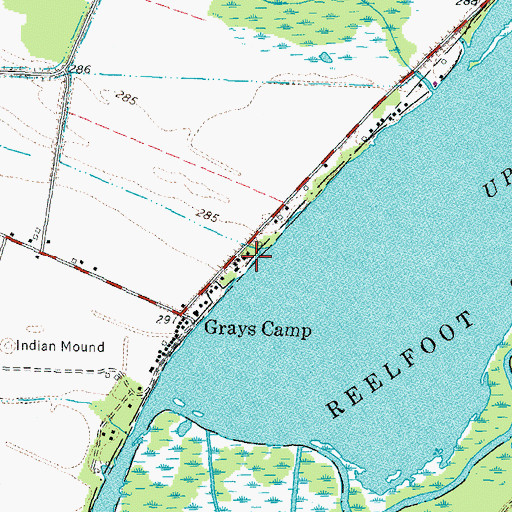 Topographic Map of Hickman Gun Club (historical), TN