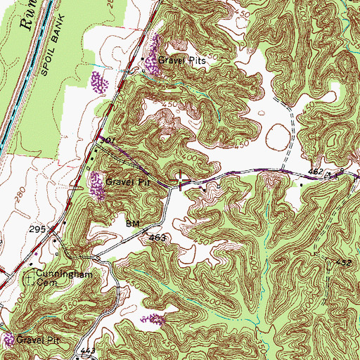 Topographic Map of Longs School (historical), TN