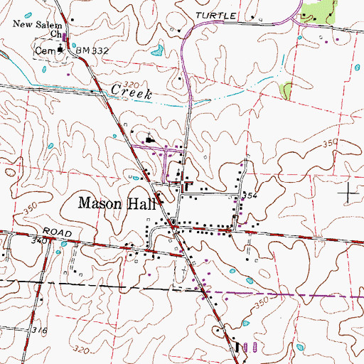 Topographic Map of Mason Hall School (historical), TN