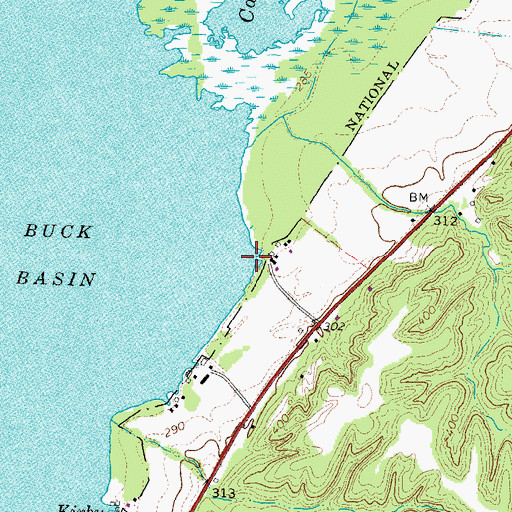 Topographic Map of Millers Boat Dock, TN
