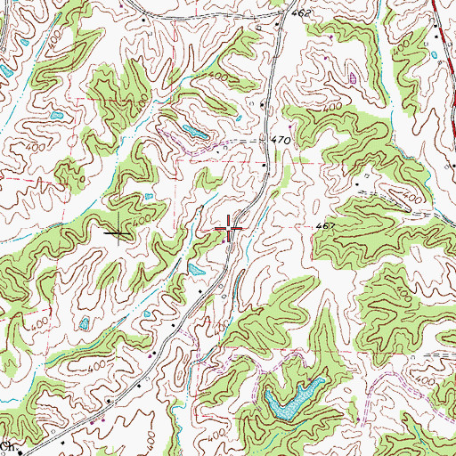 Topographic Map of Oakridge School (historical), TN