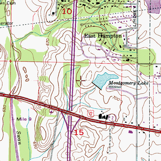Topographic Map of Montgomery Lake Dam, AL