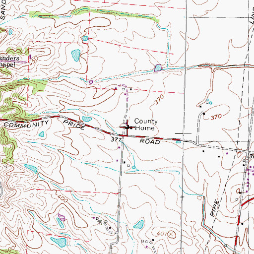 Topographic Map of Obion County Home (historical), TN