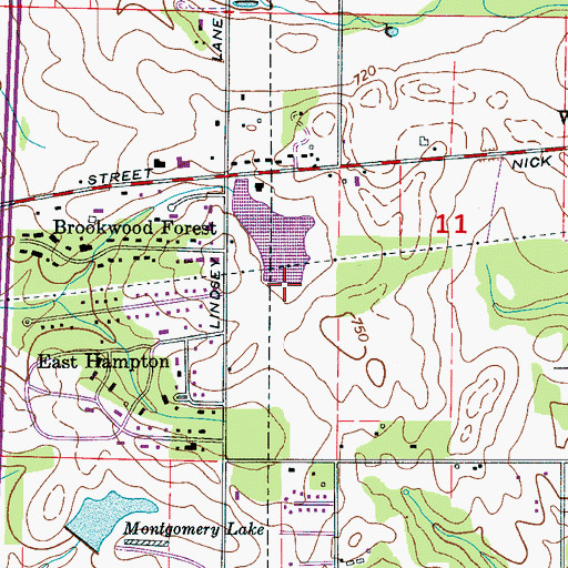 Topographic Map of Lake Ida, AL