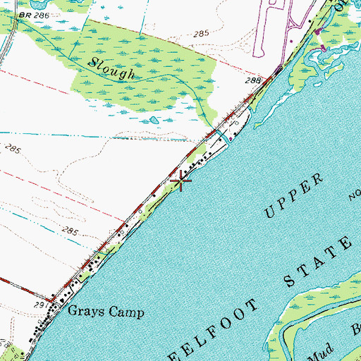 Topographic Map of Straders Boat Dock, TN