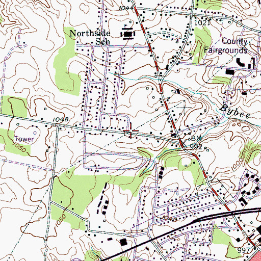 Topographic Map of Bybee Branch School (historical), TN