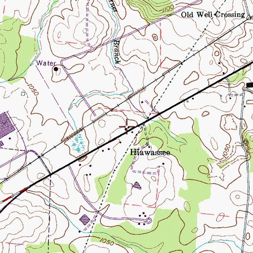 Topographic Map of Hiawassee Church of Christ, TN