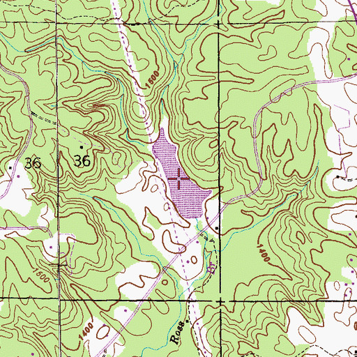 Topographic Map of Mansel Wolf Lake, AL